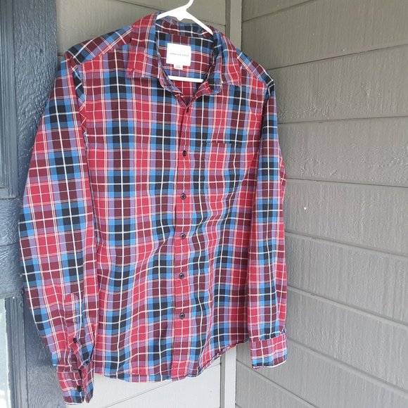 American Eagle Outfitters Men's Plaid Button Up Shirt Size M - Picture 1 of 8
